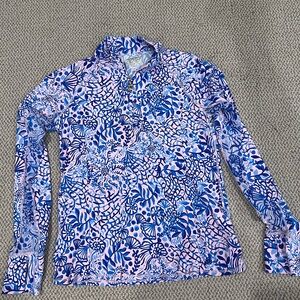 Lilly Pulitzer Marion mesh panel 1/4 zip - size small